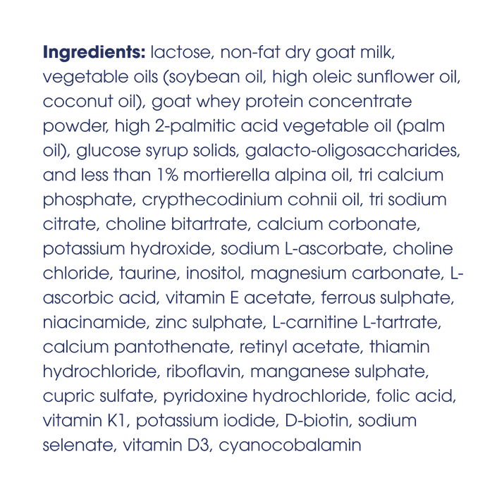 Goat Milk Infant Formula